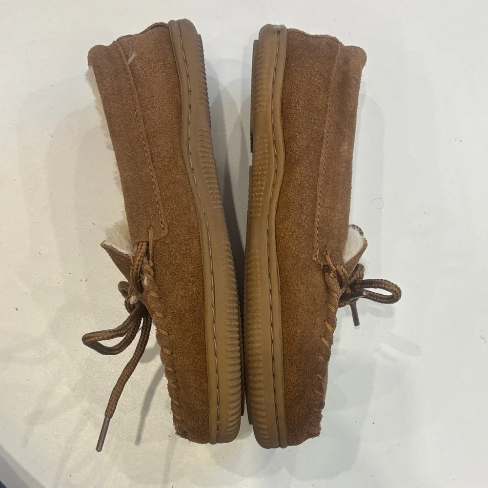 Lamo Hannah Brown Kids Moccasins with Cream Lining